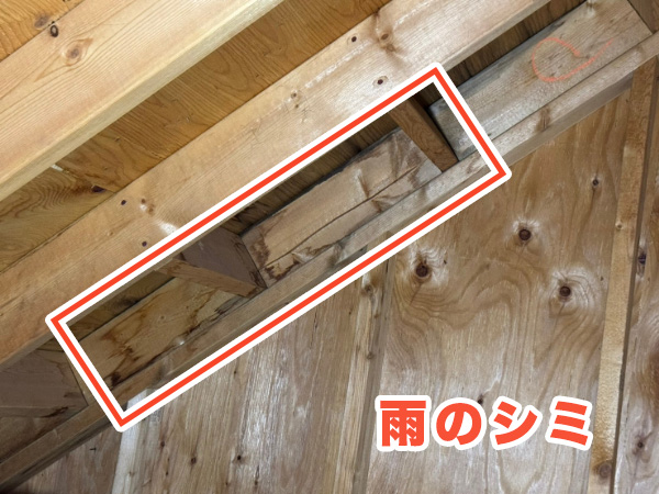 藤枝市N様_屋根裏雨ジミ3