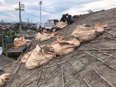 静岡県藤枝市G様_雨漏り_施工中