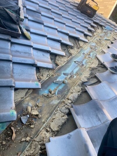 藤枝市M様邸瓦を外したところ_tokai