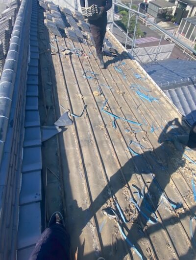 牧之原市T様瓦屋根補修施工中2_tokai