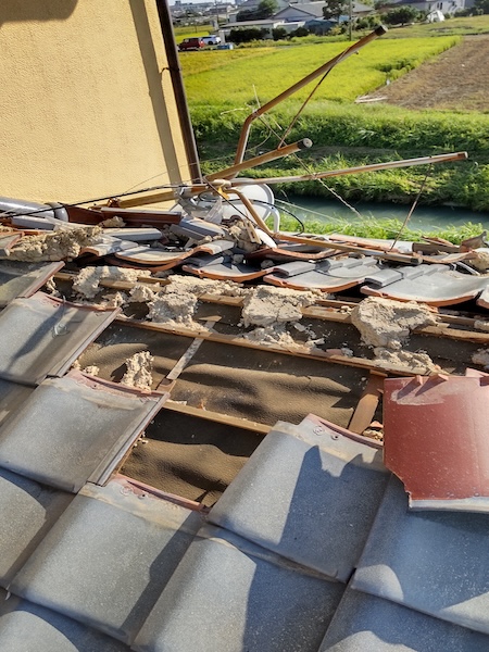 焼津市E様屋根復旧前1