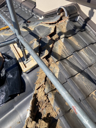 焼津市棟下地屋根下地_撤去作業2